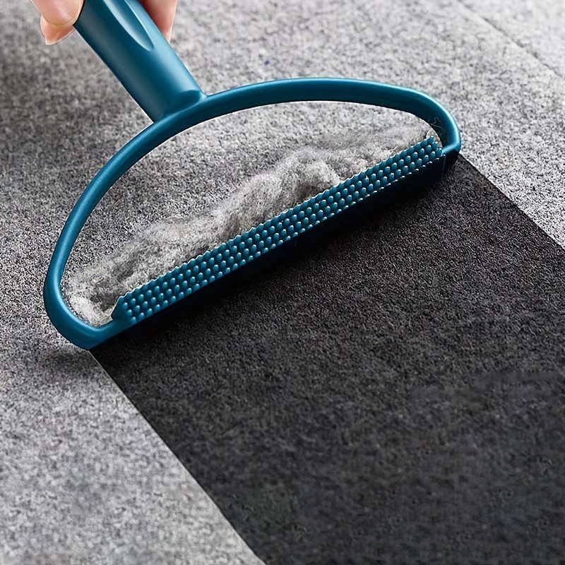 1 piece of dog pet hair removal tool durable plastic plush roller with blue handle home shaver and hairball trimmer pet grooming tool functional pet