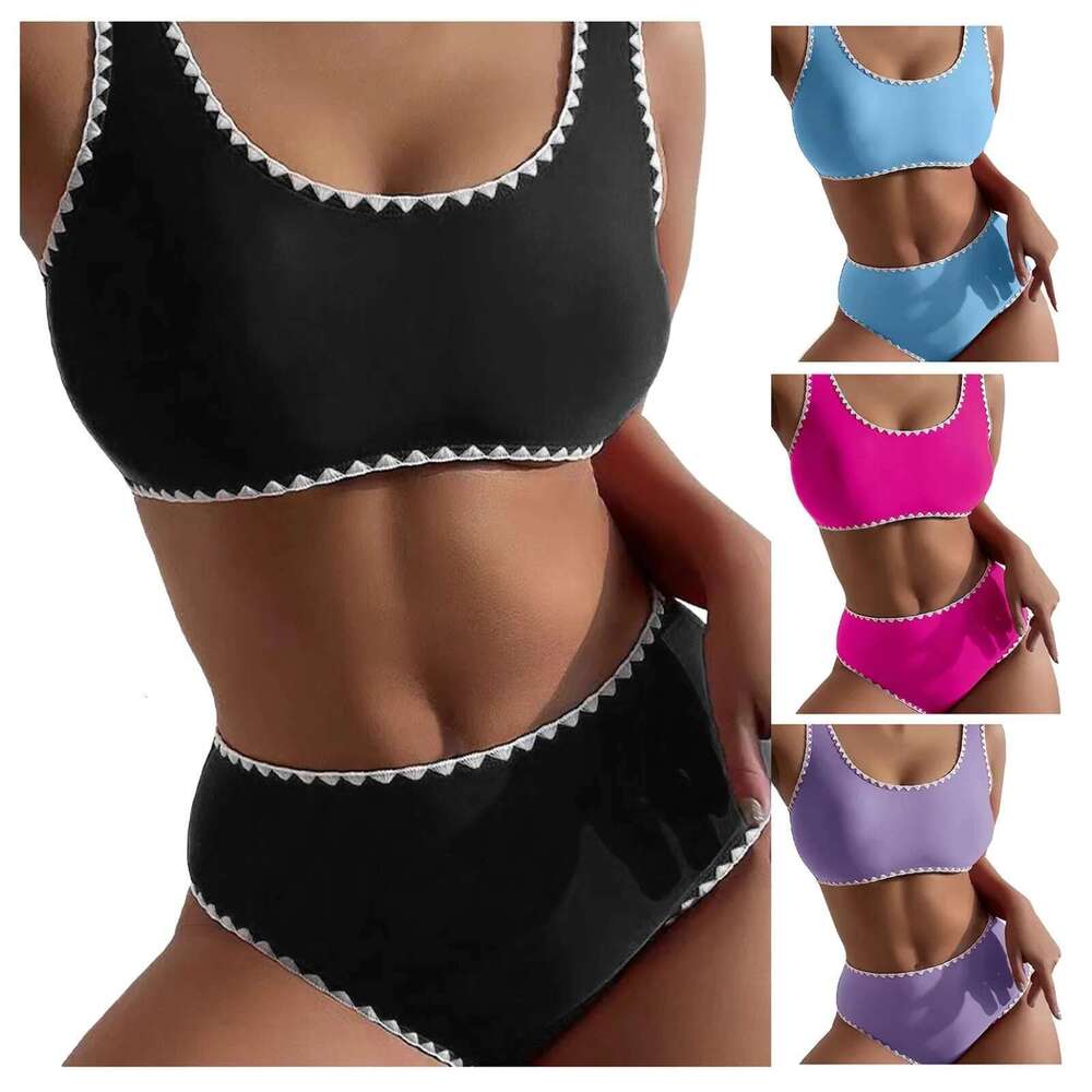 Lace Sexy Bikini Woman 2023 High Waist Swimwear Women Swimsuit Push Up Bikinis Set 2 Pieces Bathing Suit Swimming For Beach Wear Km-Ly