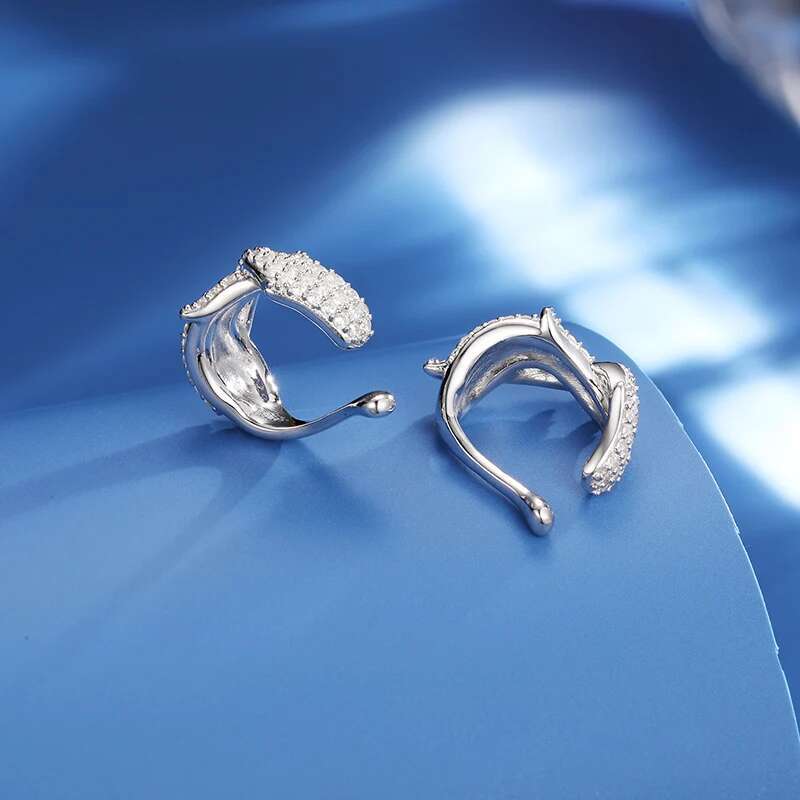 1pcs S Moissanite Thorns Circle Clip Earrings For Men No Pierced Iced Out Hip Hop Jewelry Male Rock Party Gift 2024 Trending