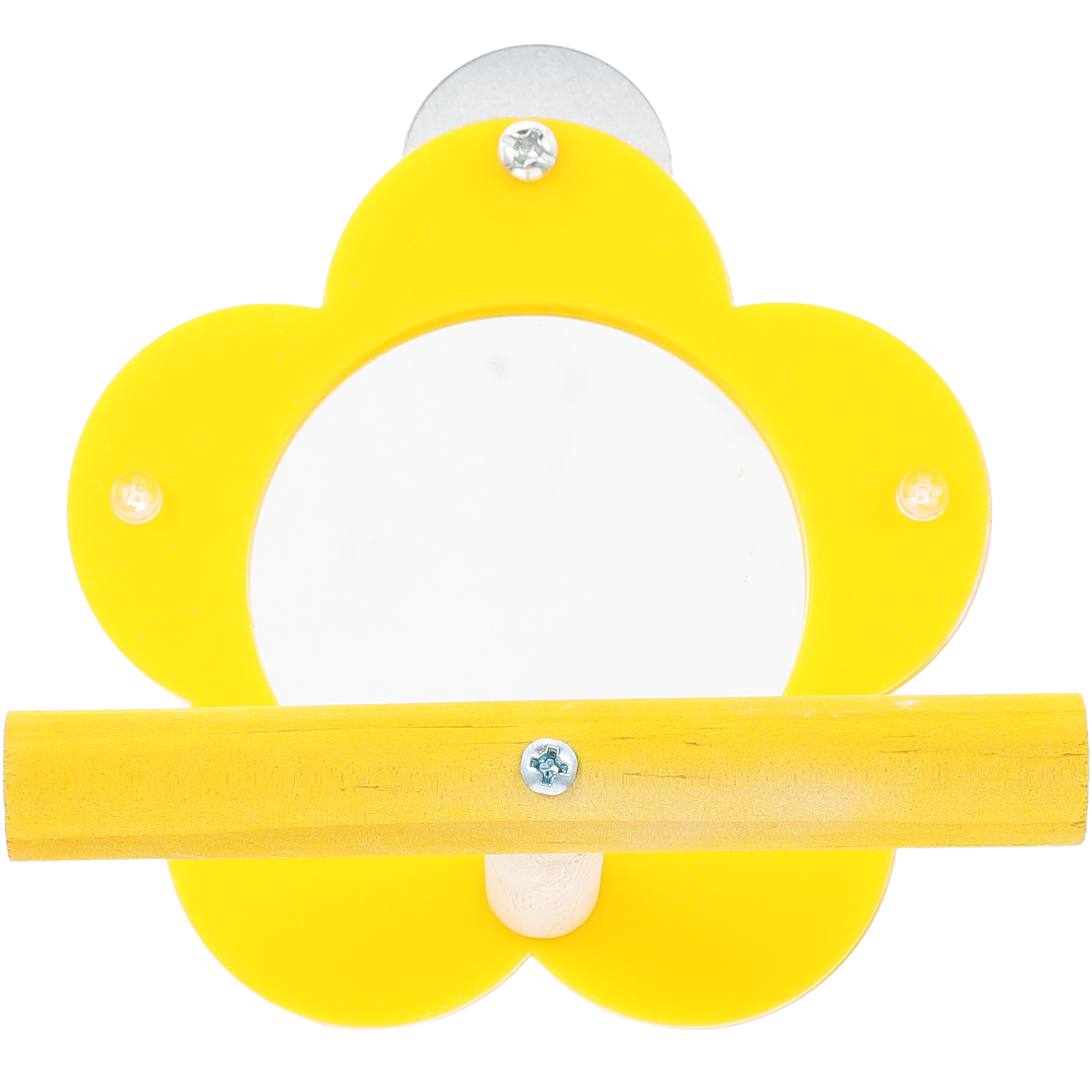 Toy Parrot Standing Stick Perch Decorative Funny Desktop Bird Supplies Yellow Wear-resistant Wooden