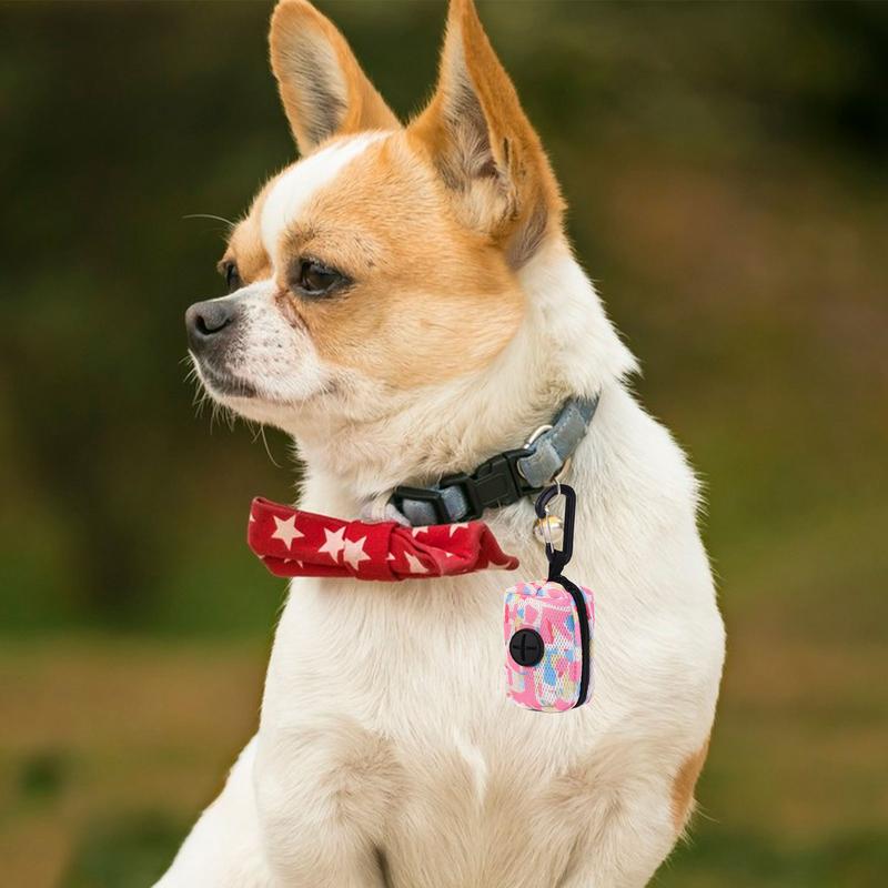 Poop Bag Dispenser Portable Dog Bag Holder Zipper Pouch Pet Waste Dispenser With Carabiner Pet Accessories For Outside Walking