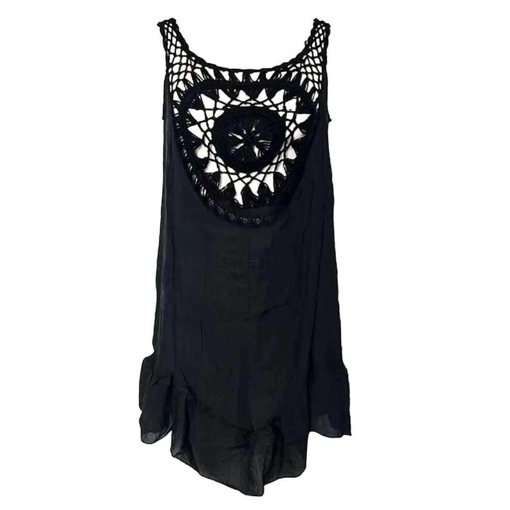 Dress Beach Tunic Cover Ups For Women Pareo Up Cpae Outfits Cover-Ups Summer 2024 Knitted Sarong Bath Exits Saida Praia O Xl Km-Ly -
