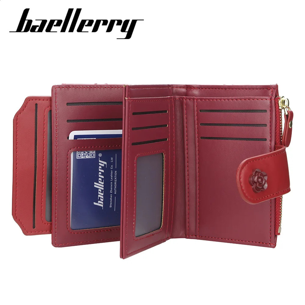 womens short wallet PU leather multifunctional clutch bag small zipper coin vertical buckle multi card holder 250305