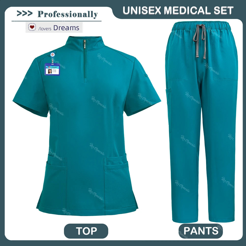 Uniforms Woman Work Suit Scrub Set Doctor Nurse Clinical Clothes Hospital Accessories High-quality Workwear 250225