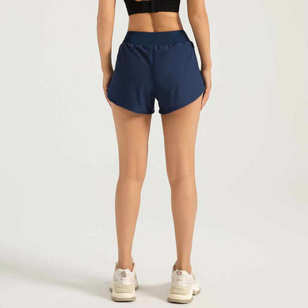 Special Zone Fake Two Piece Sports Women's Anti Glare Side Pocket Loose Running Fitness Yoga Thin Shorts KLMY