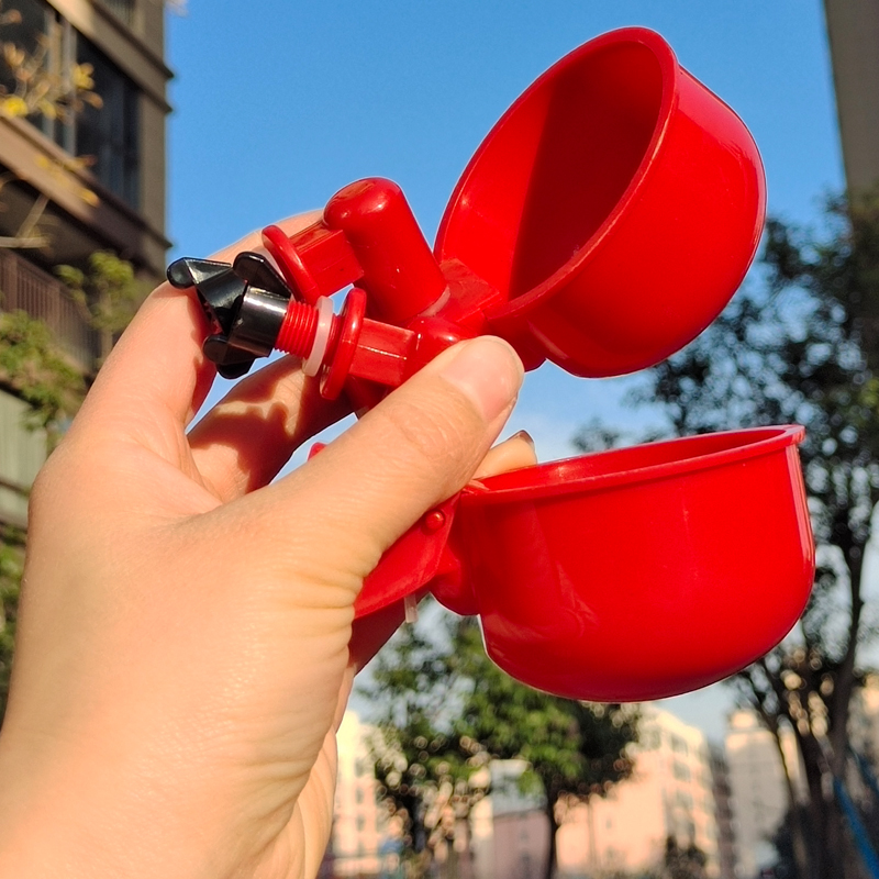 12PCS Chicken Watering Cup Automatic Filling Waterer Poultry Drinking Bowl Thread Watering Feeder Cup for Chicken