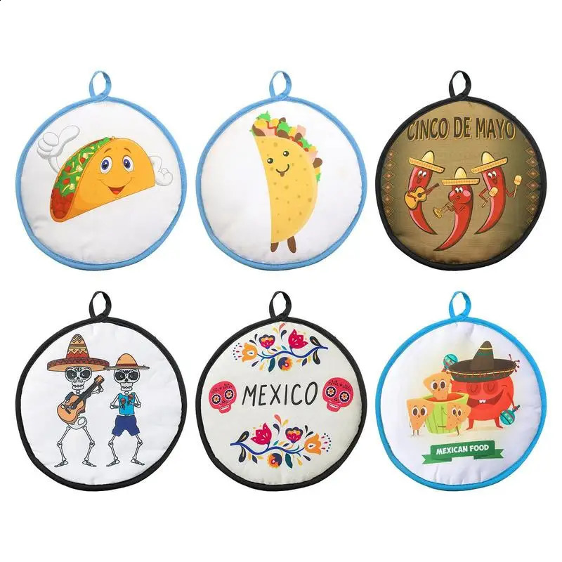 Ship from US 30cm Cloth Bag Burrito Portable Tortilla Warmer Pouch Kitchen For Microwave Restaurant Food Pancake Heat Resistant Printed Flour 250305FB