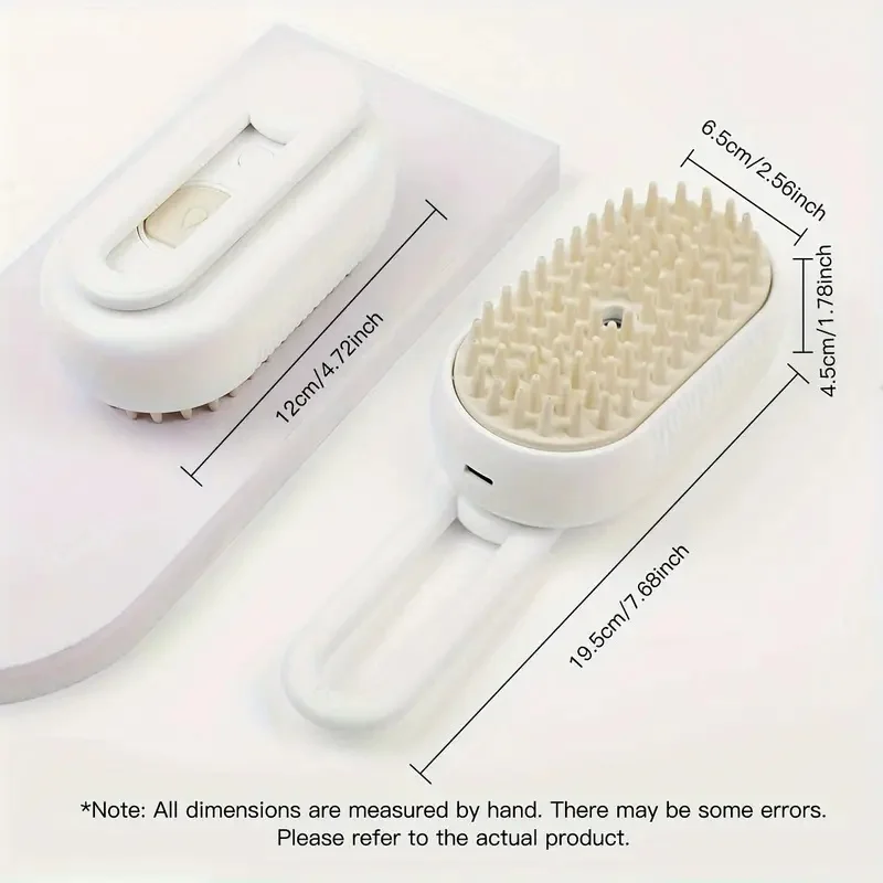 Cat、Dog、Pet Spray Massage Brush, One-Click Steam Spray, Foldable, Rotatable, Hair Combing, Bathing And Hair Removal Brush Comb