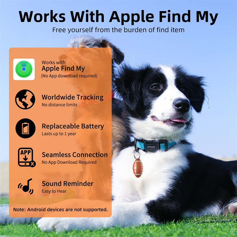 Pet Mini GPS Tracker for Apple Find My Dog Smart ITag Child Pet Anti Slip Waterproof Sound Locator Small Global GPS Locator