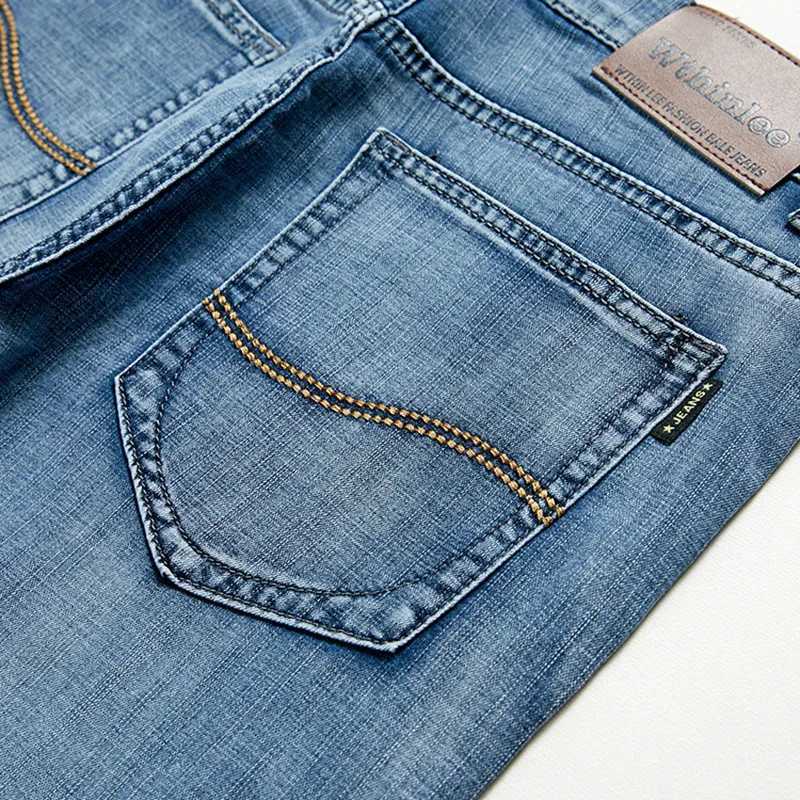 Korean Version Man Brand Blue Shorts Classic Mens Denim Shorts Knee Pants Straight Sports Casual Short Pants Plus Size 28-40T250305