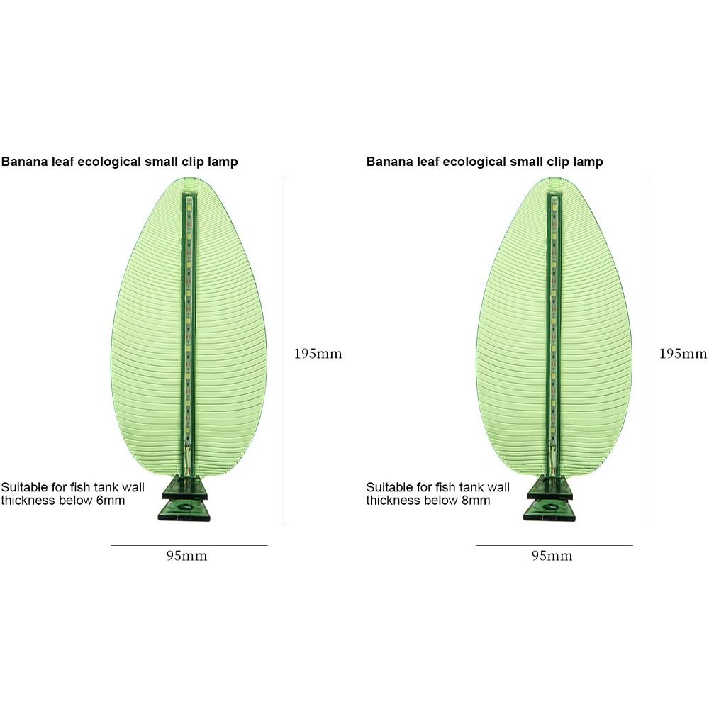 USB Powered Banana Leaf Aquarium Clip Lamp Adjustable Portable LED Fish Tank Clip Lamp Energy Saving Plant Lamps
