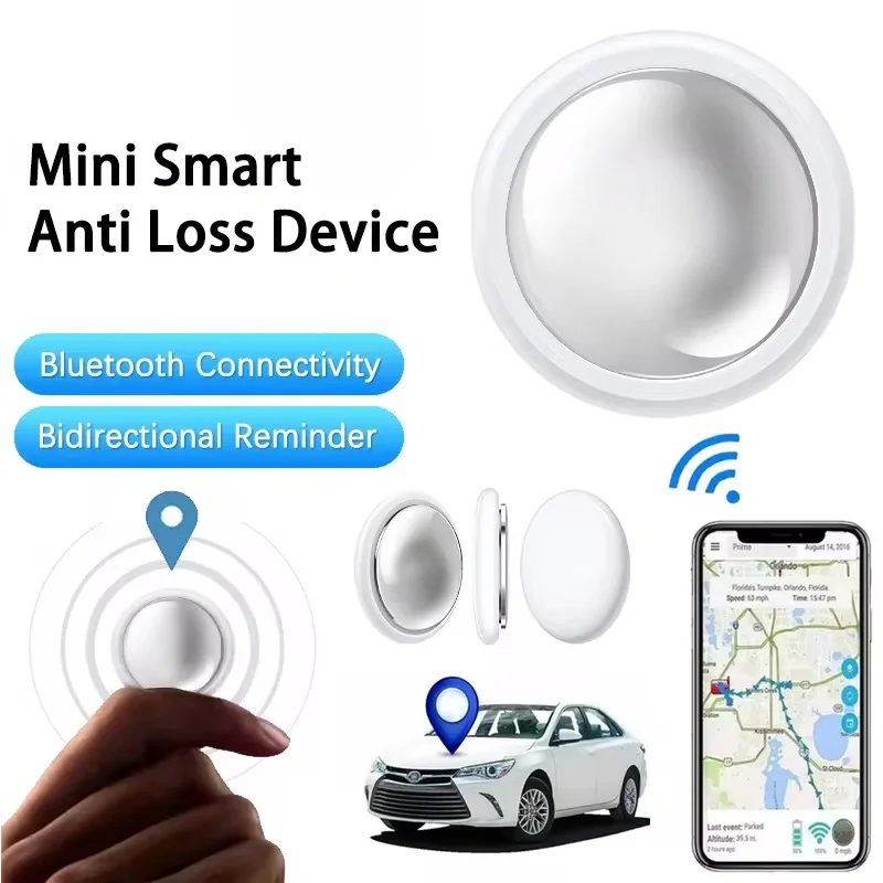 Pet Locator Mini Smart Finder Portable GPS Locator Bluetooth 5.0 Tag Tracker Connectable to Mobile Phone Anti-lost Pet Supplies