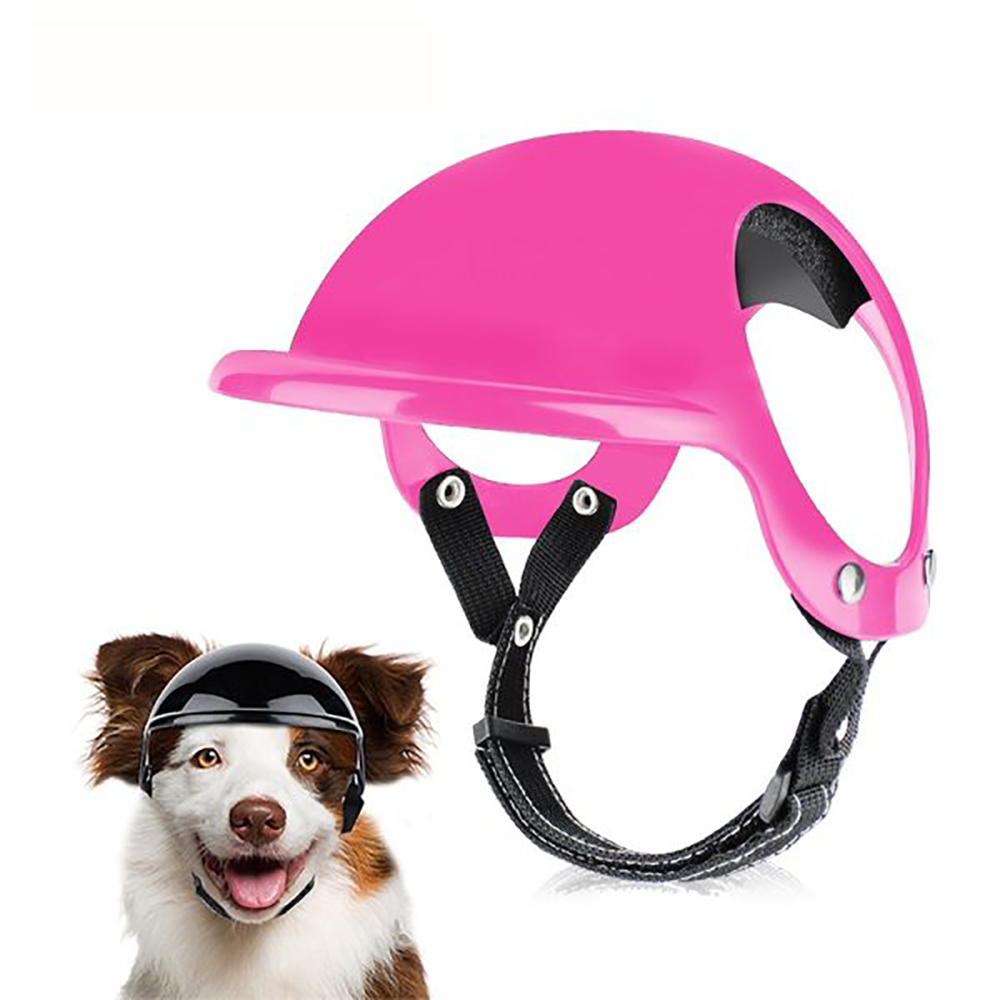 Dog Helmet Motorcycle Helmet with Ear Holes, Dog Safety Hat with Adjustable Strap for Small Large DOG Outdoor Driving Riding