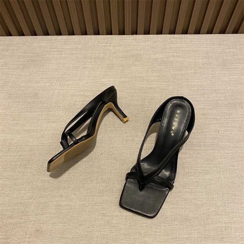 2024 New Summer Sliding Shoes Fi Sexy Thin H Flip Top Ten Thousand Shoes High H Sexy Womens Sliding Shoes Y250304