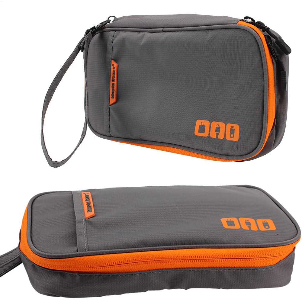 Ship from US Travel cable bag doublelayer digital charging storage 250305FBB