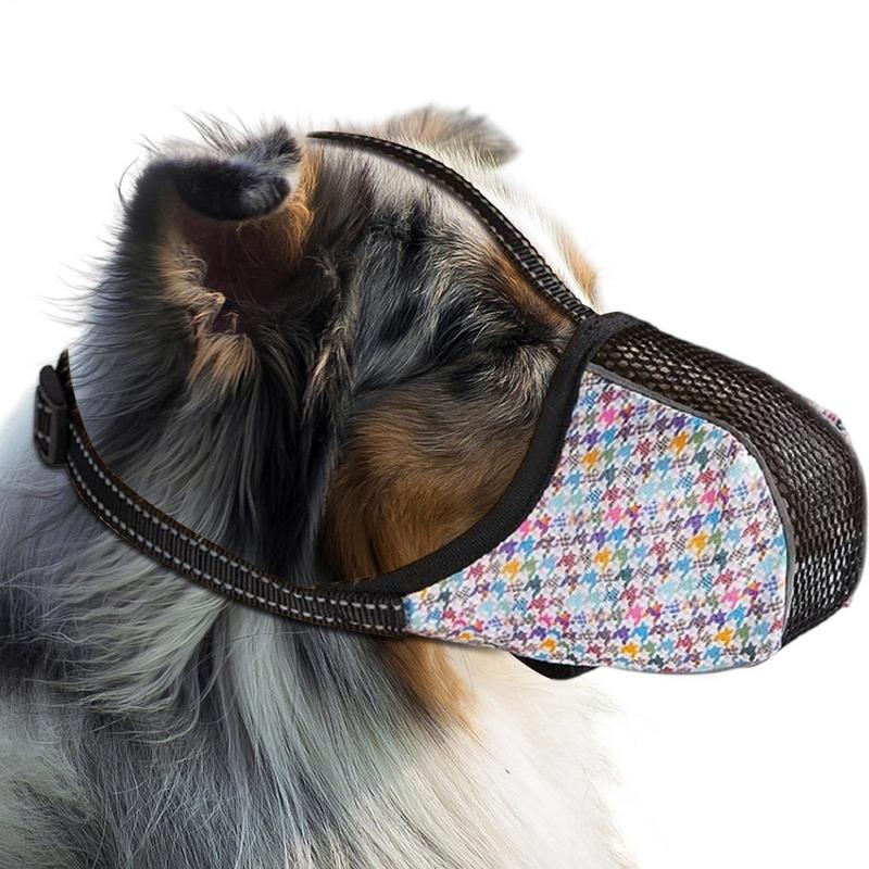 Mouth Cover For Dogs Adjustable Air Mesh Pet Mouth Guard Soft Covered Training Muzzle Puppy For Medium-sized Dogs Prevents