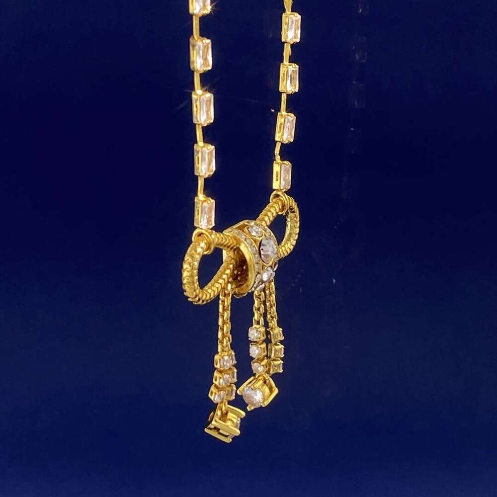 New design fashionable versatile, elegant and sweet temperament, bow inlaid with zircon chain necklace accessories