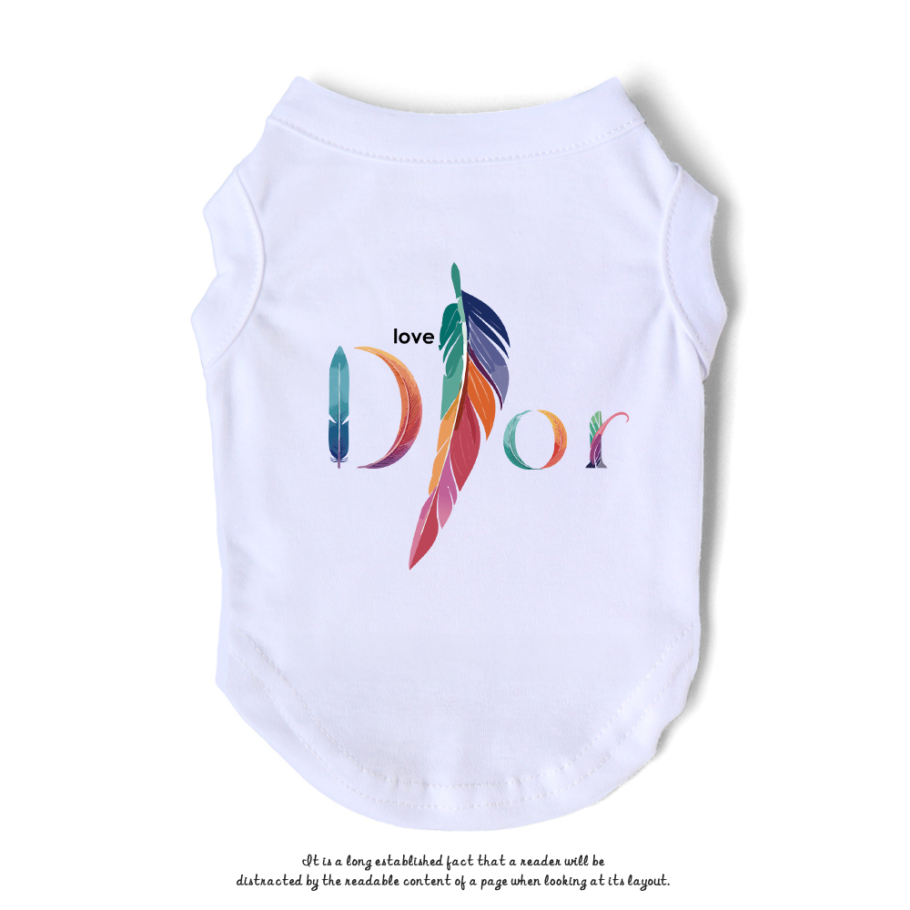 Love Dog Clothes Feather Puppy Spring Summer Autumn Small Medium Chihuahua Yorkie Frenchie Pet Designer Inspired Fashion Singlet