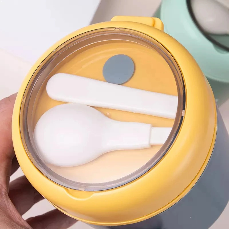 510ml stainless steel lunch box with spoon food container vacuum cup insulated lunch box rens school soup cup 250227