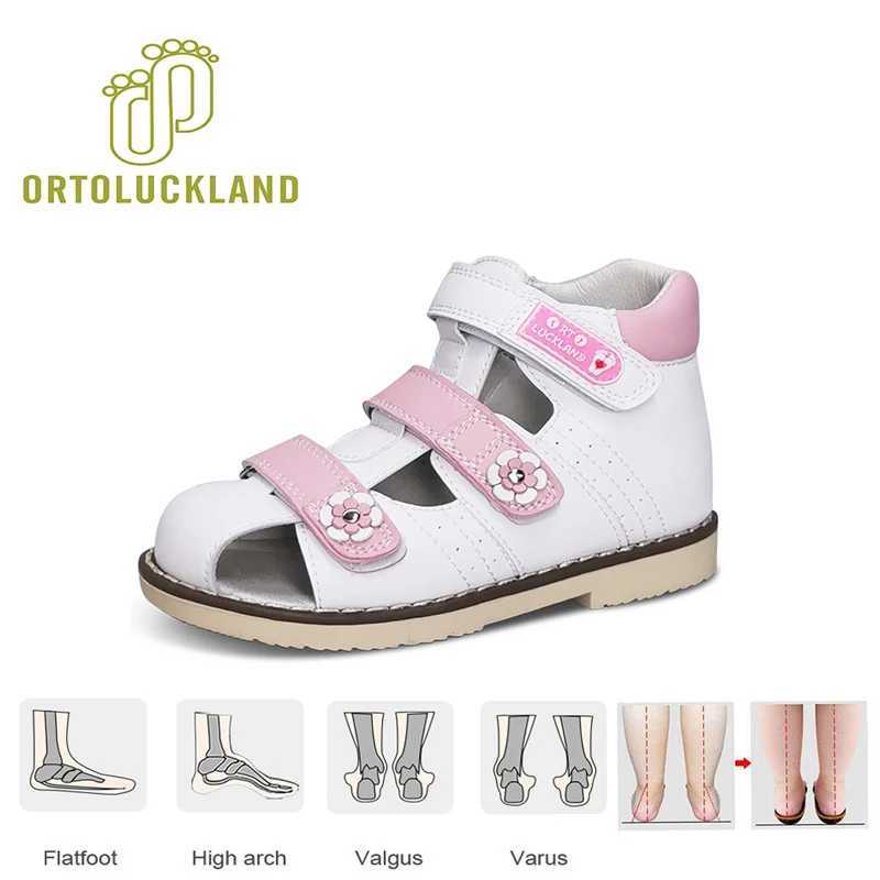 Toddler Baby Sandals Orthopedic Shoes For Kids Boys Girls Summer Tiptoe Microfiber Leather Clubfoot Footwear Size20-33 X250305