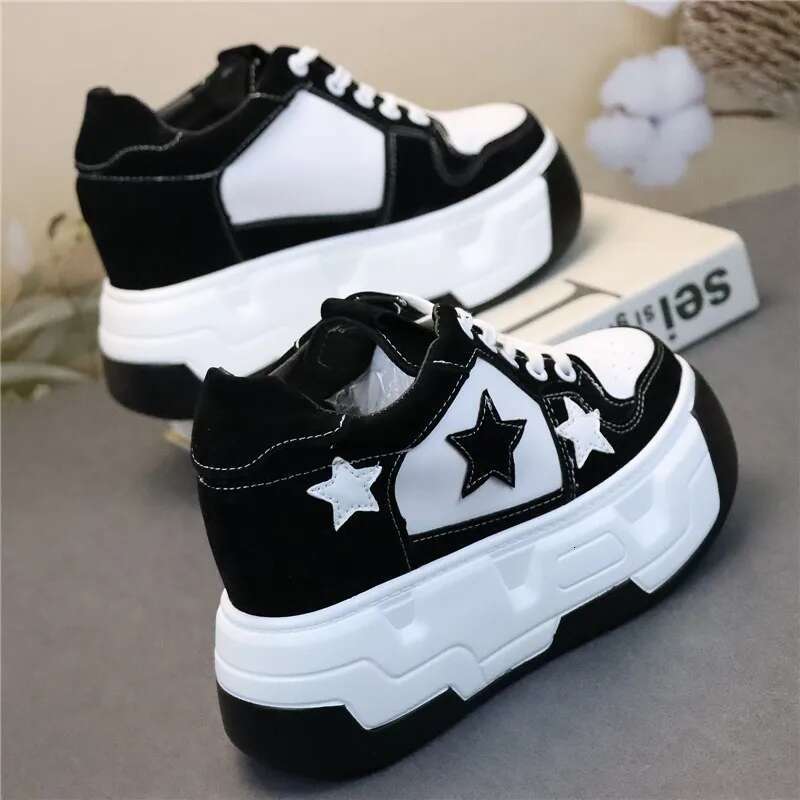 2025 Designer shoes Women's microfiber sneakers, platform 10 cm