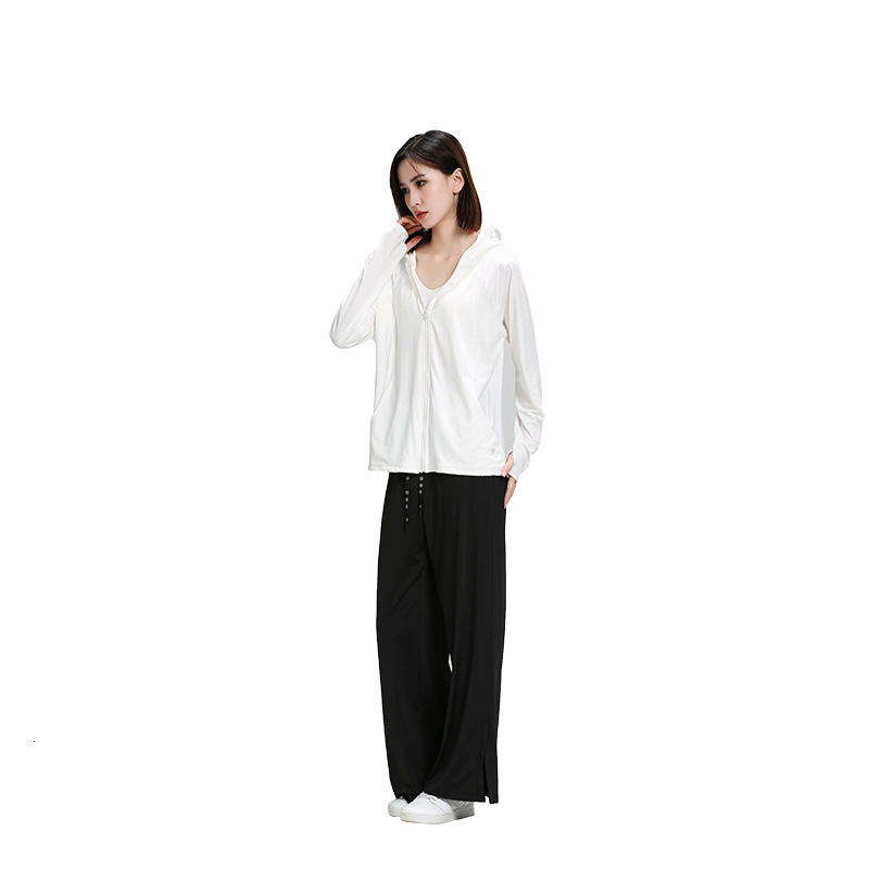 tracksuit Sunscreen clothes for women, made of original gauze with a cloud and ice like texture, detachable large brim, men's UV resistant UPF50+
