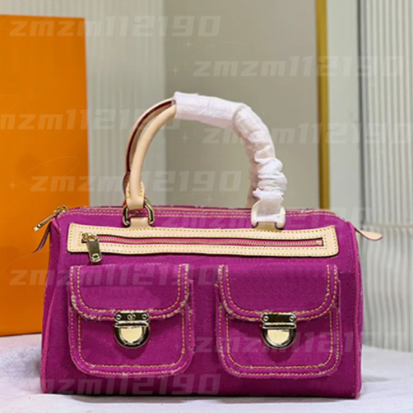 10AAA HOT Selling Designer Luxury Bag M44472 Vintage Denim Tote Pink Cowboy Shoulder Bag Handbags Purse Zipper Old Flower Women Small Bags