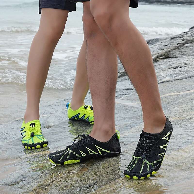 New Men's Qiuck-Dry Aqua Non-Slip Water Shoes Women's Couples Outdoor Wading Breathable Beach Swimming Five Finger Sneakers 2025