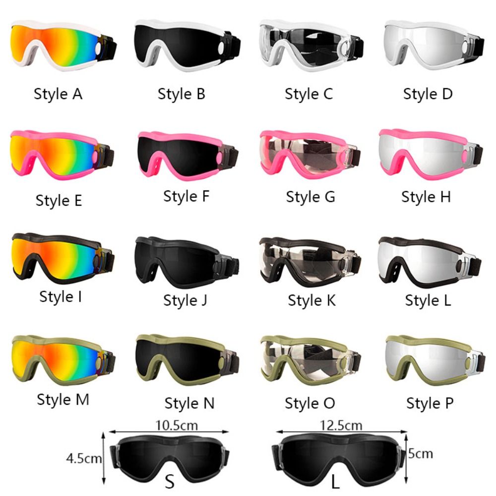 Practical Adjustable Strap Dog Goggles Windproof UV Resistant Dog Sunglasses Waterproof Anti-Fog Pet Glasses Sports