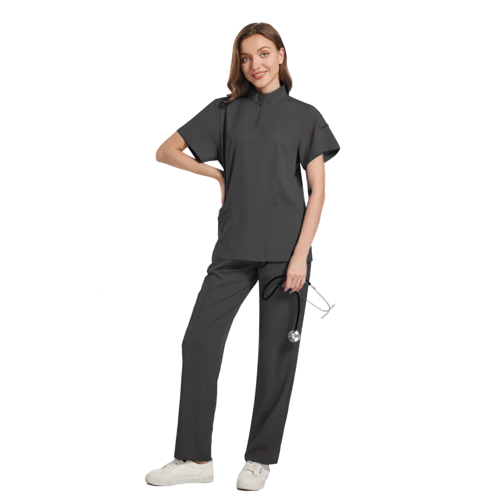 Unisex Uniforms Men Women Nursing Clothes Beauty Costume Nurse Scrubs Sets Doctor Dentist Workwear Clinical Tops Pants 250304