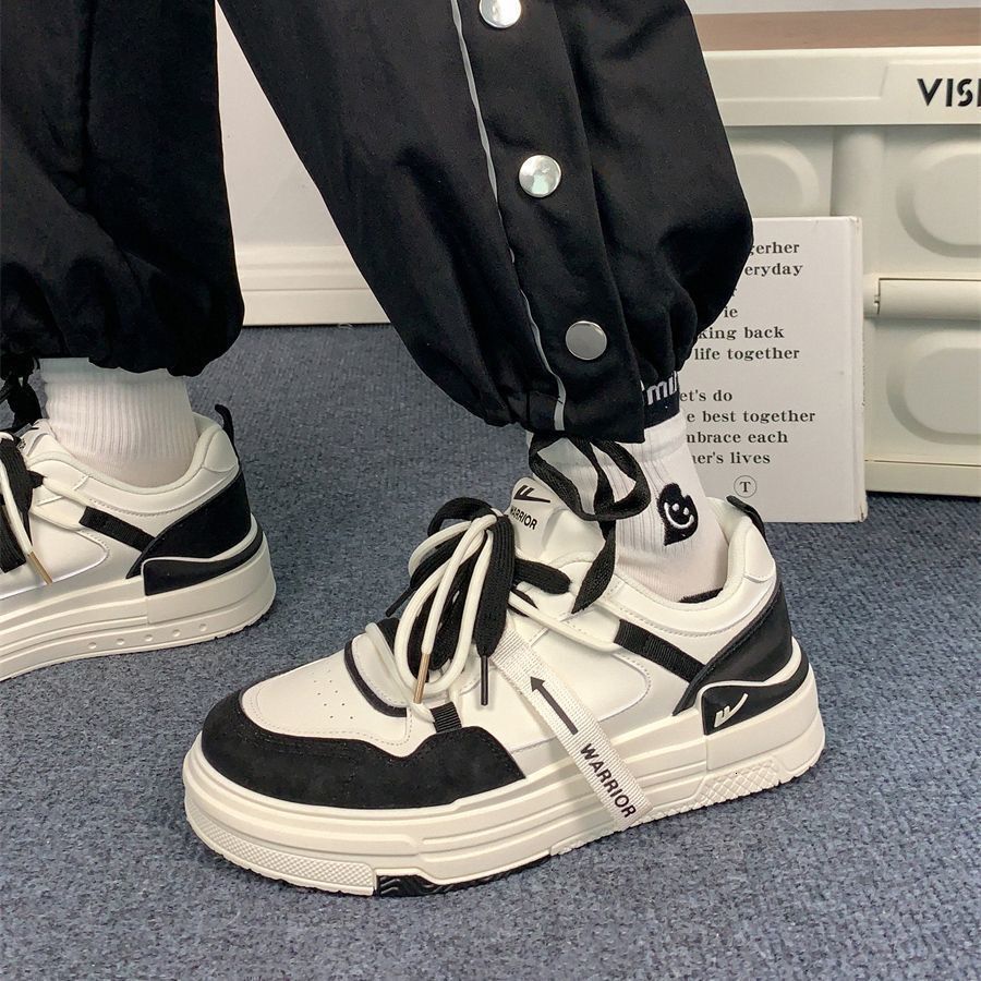 Huili 2025 Men's Shoes Black and White Panda Little White Shoes Couple Shoes New Versatile Trendy Fashion Campus Style Casual Board