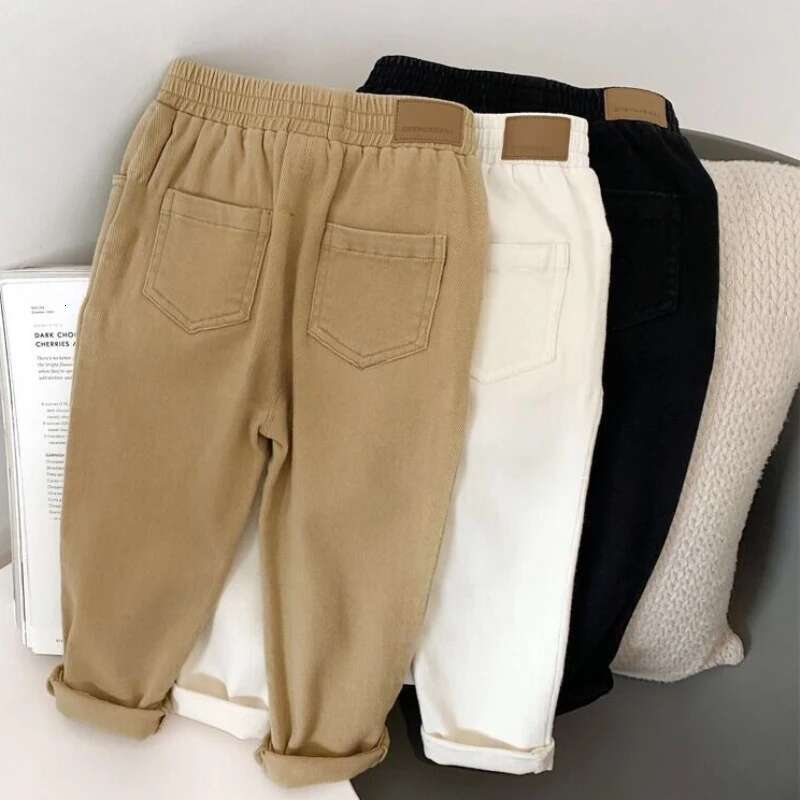 Ddmyshoesvip Childrens Spring And Autumn New Solid Kids Pants Boys Korean Style Casual Toddler Baby Trousers Clothes For Years