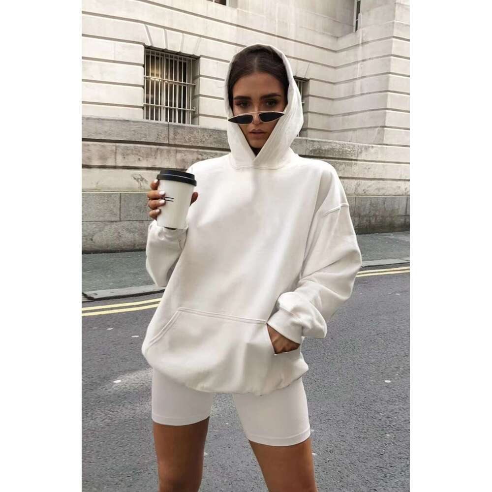 Spring Solid Plain Multi-Colored Pullover Longsleeve Pocket Custom Hoodie For Women