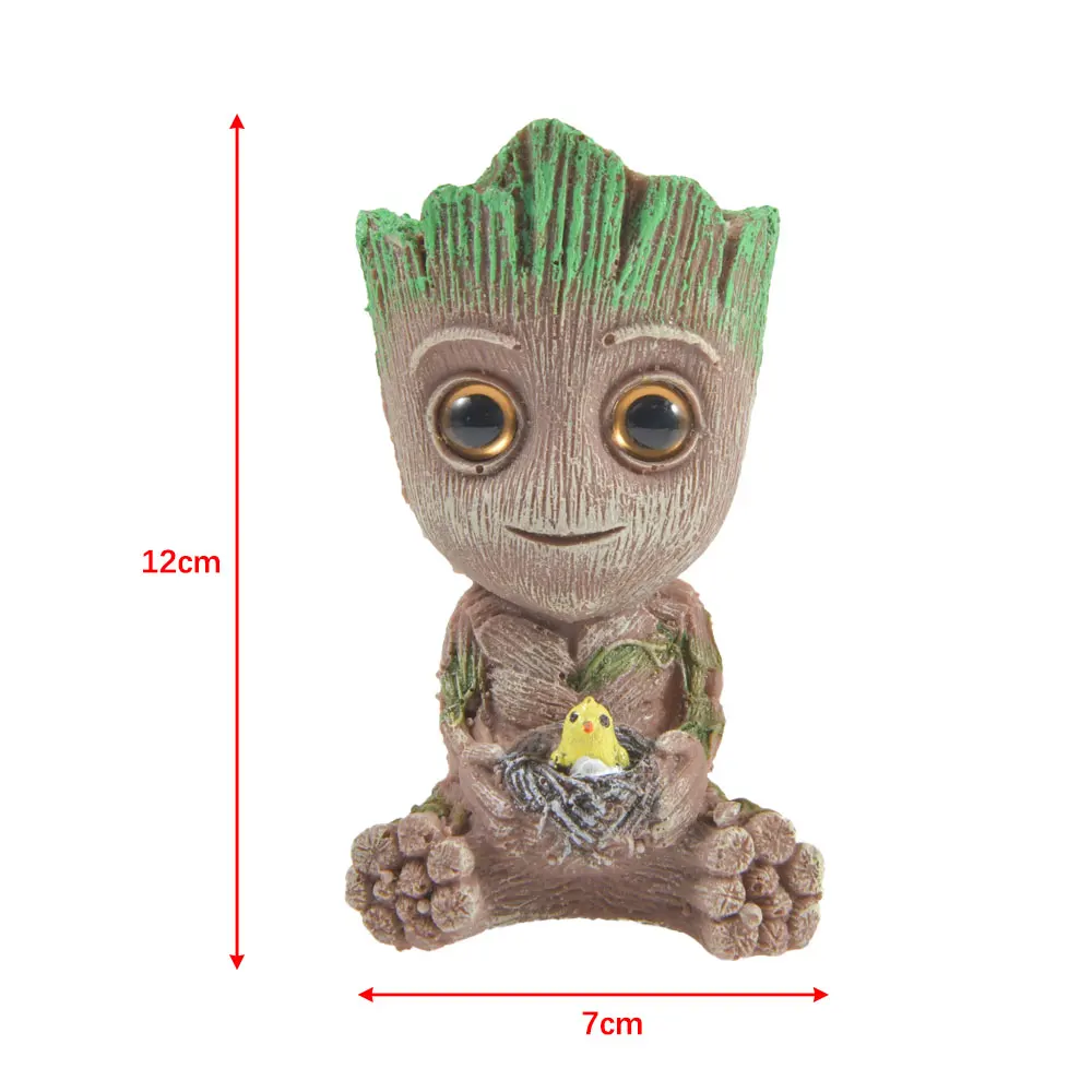 Cute Tree Groot Fish Tank Oxygen Pump Bubble Stone Ornaments Aquarium Decoration Fish Tank Accessories