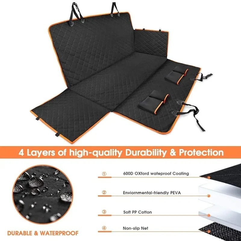 Dog Car Seat Cover Pet Travel Mat Cat Dog Hammock Cover Rear Seat Scratchproof Protector Car Puppy Accessories Pet Supplies