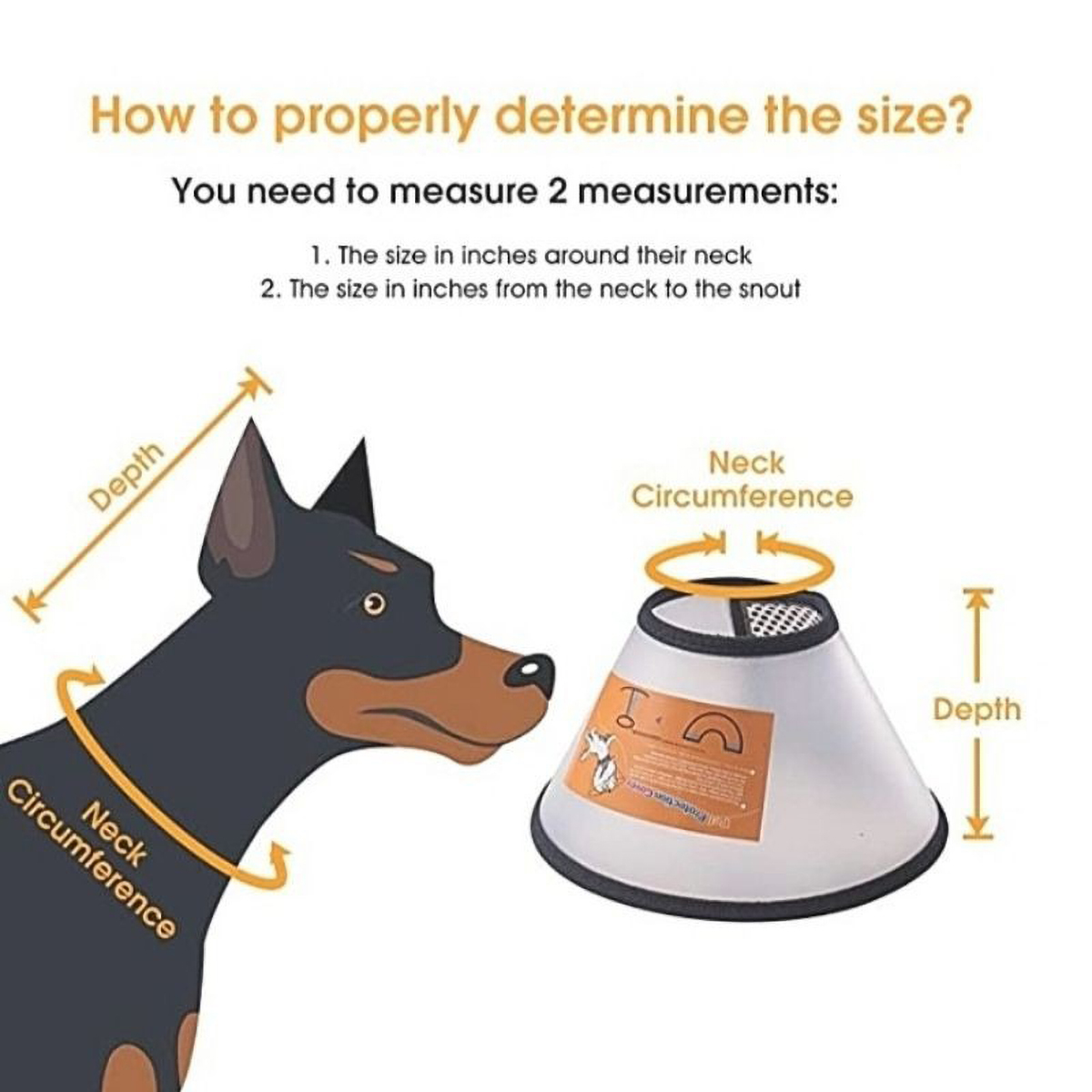 8SIZE Elizabeth Collar Dog Cone Collar E Collar Cat Cone Dog Collar Pet Head Cover Kolar Kucing Koler Leher Kucing