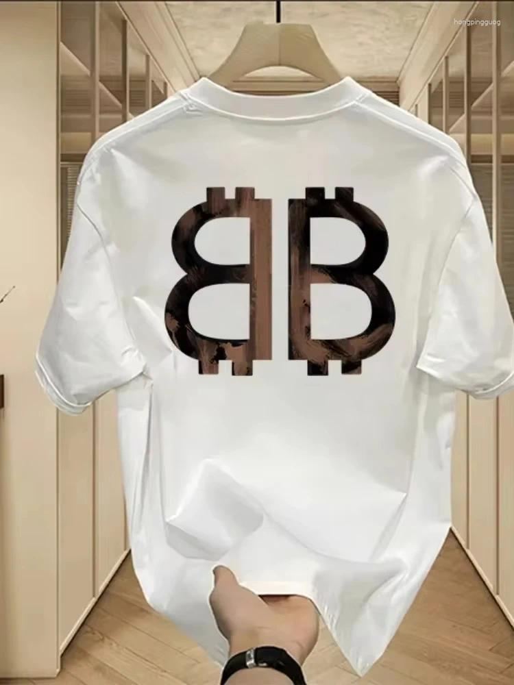 Women's T Shirts 2025 American Trend Letter Pattern Printed Short Sleeve Breathable Casual Street Style Cotton T-Shirt Couple Jacket