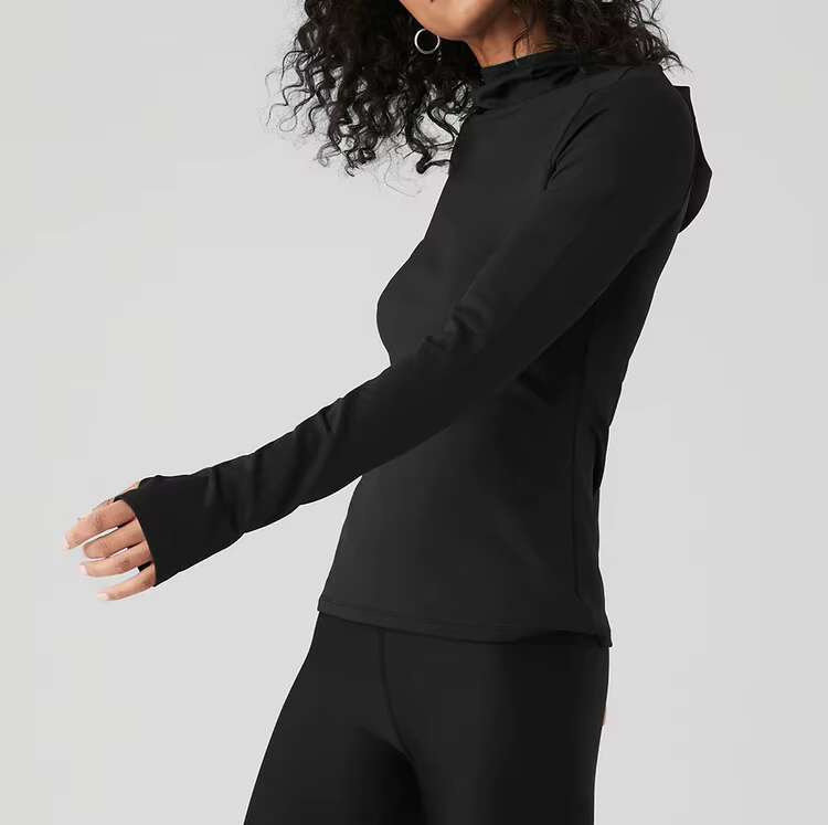 Customizable Medium Weight Turtleneck Hoodie For Women Women's Sweatshirts With Thumb Hole