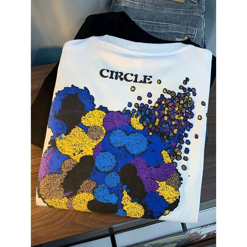 Top 2024 Summer New Short-Sleeved Men's Fashion Brand Chinese Panda Style Printed Design T-Shirt