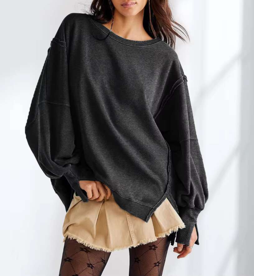Heavyweight Blank Crewneck Sweatshirt High Quality Custom Oversized Women's Streetwear Hoodies