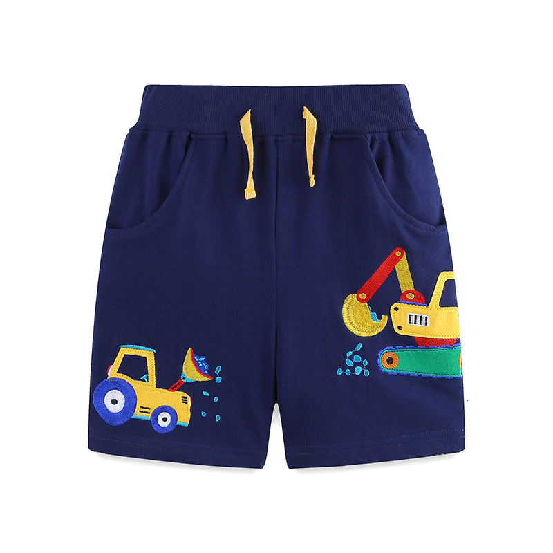 Ddmyshoesvip Summer New Boys Pants Style Knitted Cartoon Embroidered Children Sports Shorts