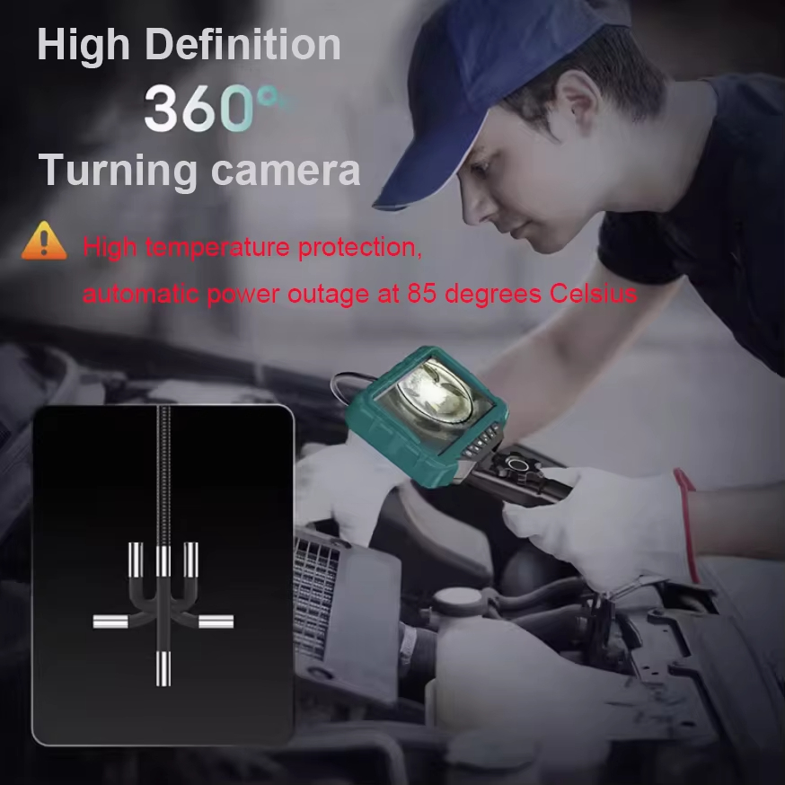 7 inch screen 6mm single and dual lens 1080P 360 degrees steering endoscope HD camera car maintenance engine carbon deposition detection