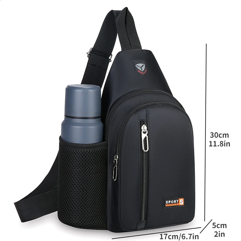 leisure chest bag travel cross body fashionable shoulder multifunctional large capacity mens and womens 250227