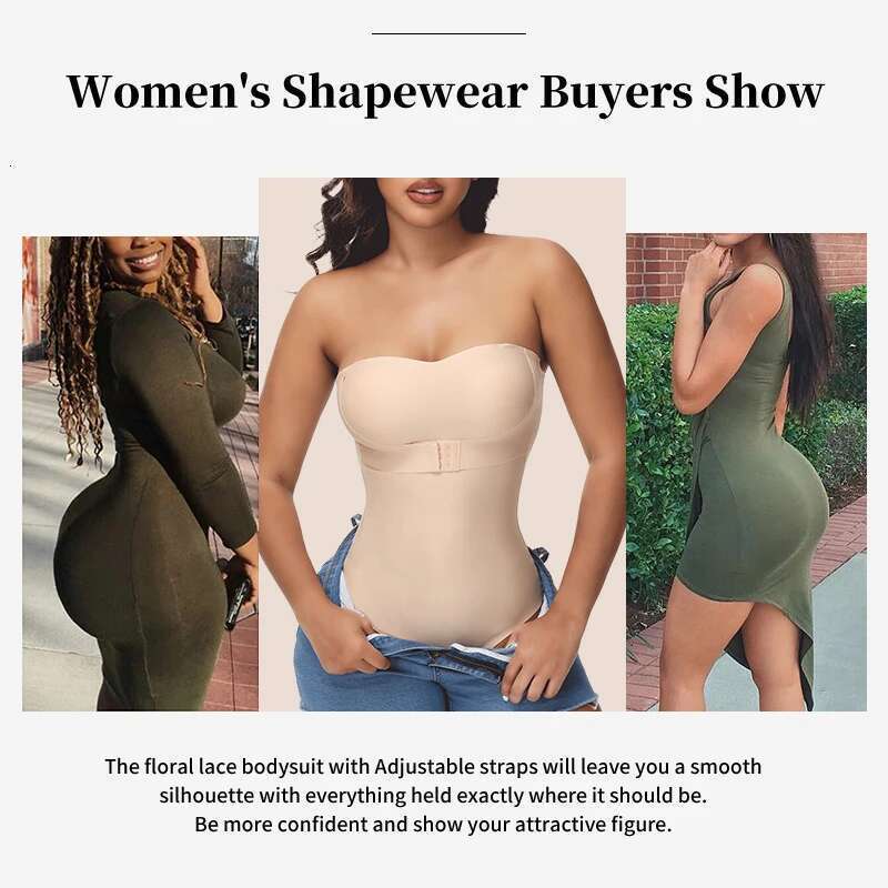 Strapless Seamless Bodysuits Shapewear For Women Tummy Control Built In Bra Tops Sculpt Body Shapers Corset KLMY