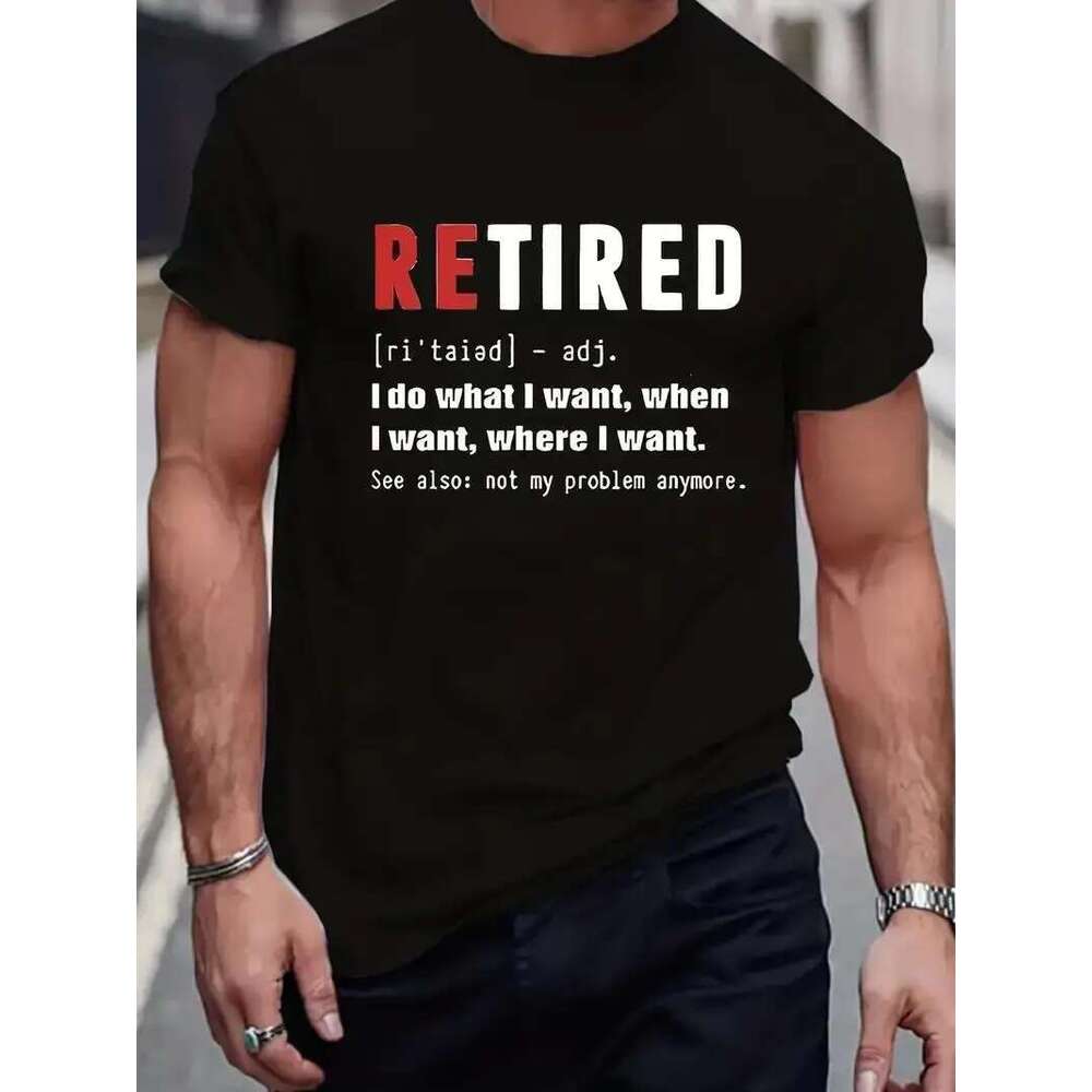 The interesting definition of "shrink" printed men's summer casual short sleeved cotton T-shirt top as a gift