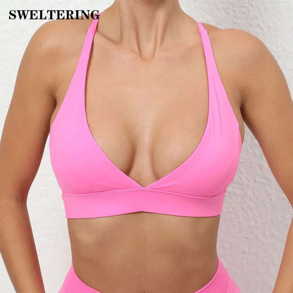Sports Sexy Bra For Women Fiess Running Shockproof Padded Push Up Workout Athletic Underwear Vest Yoga Top Female Kl-My