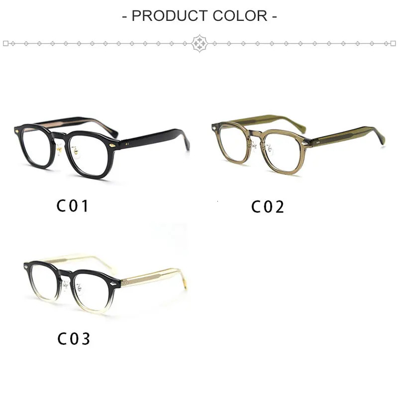 HBK Retro Oval Glasses Frames Transparent Lenses Men High Quality Acetate Frame Glasses Womens Reading Computer Eyewear 250303