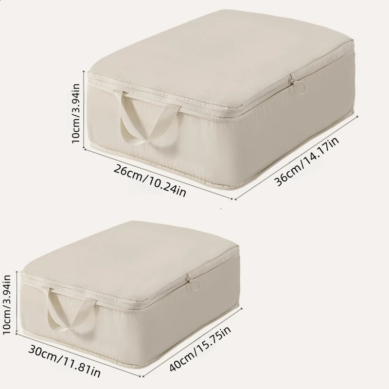 Ship from US Double layer compressed laundry bag travel luggage mobile packaging and organizing down jacket storage 250305FBB