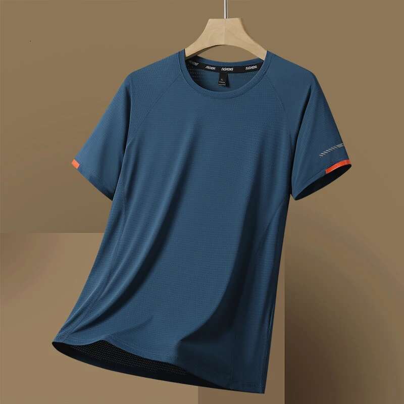 2024 Summer T-shirt Fashion Short sleeved Quick drying Casual Running Men's T-shirt Oversized 7XL 8XL Top T-shirt