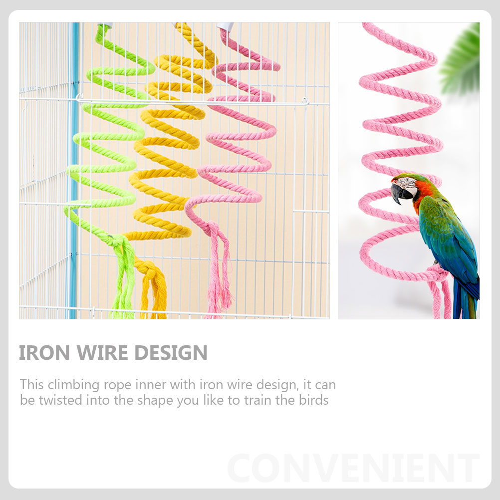 Parrot Swing Ladder Parakeet Cage Toys Bird Swings for Parakeets Conures Climbing Rope Birdcage Hanging Cages